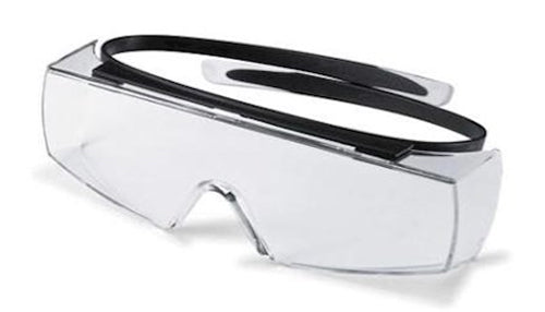 Uvex Super OTG Safety Glasses, Clear Lens/Black Frame– Shopataos Uvex Super OTG Safety Glasses, Clear Lens/Black Frame– Shopataos