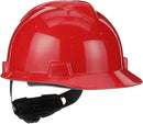 Safety Helmet, Half Brim, V-Guard, with/ Fas-Trac Ratchet Suspension,  Make: MSA