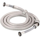 1/2" Flexible Shower Hose 59" L, Stainless Steel/ PVC Inside Hose, Make: Trident