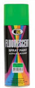 Paint Spray Fluorescen Green, 400ML, Make: Bosny