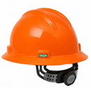 Safety Helmet, Half Brim, V-Guard, with/ Fas-Trac Ratchet Suspension,  Make: MSA