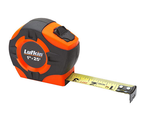 Engineer's Tape Measure, Hi-Viz® Orange, P1000 Series, Size: 1" x 25ft Long PHV1425DN Lufkin