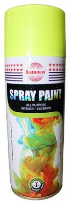 Fluorescent Spray Paint 400ml Yellow Asmaco
