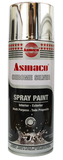 Fluorescent Spray Paint 400ml Silver Asmaco