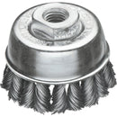 Cup Wire Brush 5/8" x 11UNC, 4" Dia Knotted 486.218 Lessmann