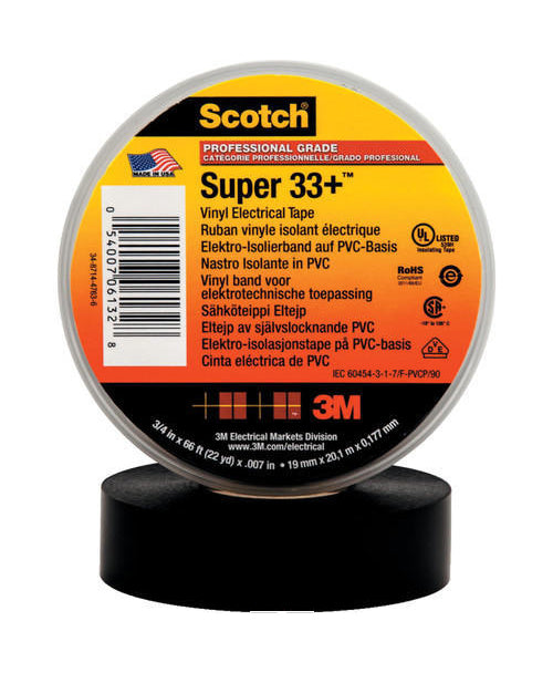 Vinyl Electrical Tape, Scotch 33+ 3M