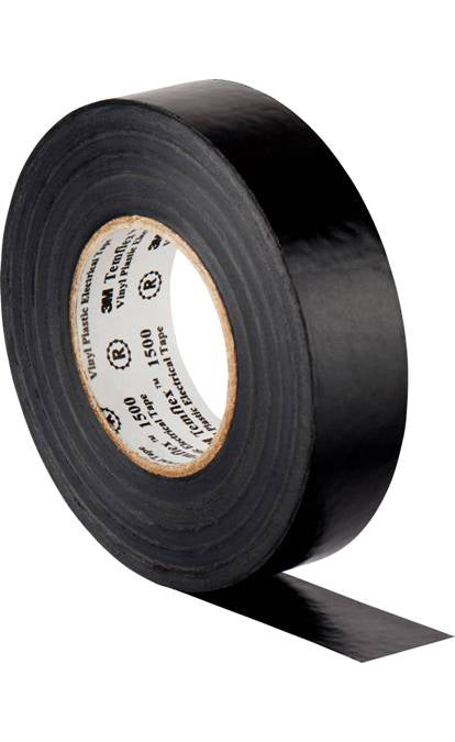 Vinyl Electrical Tape, Temflex 1500 Black 3M