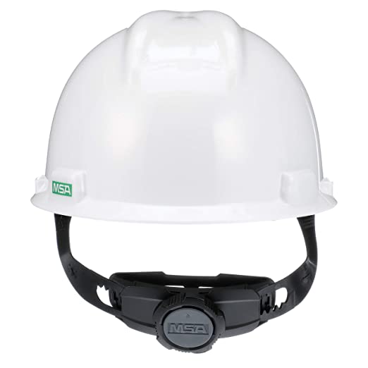 Safety Helmet, V-Gard Hard Hat Front Brim with Ratchet Suspension, Standard, White