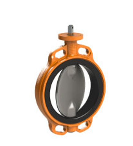 Butterfly Valve DN200 LR Type, Semi-Lugged Wafer Suitable For Mounting Between PN10 / PN16 Flanges, Ductile Iron Body