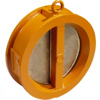 DN100 LR Type, Wafer Type Duo-Disc Non-Return Valve Suitable For Mounting Between PN16 Flanges, Ductile Iron Body