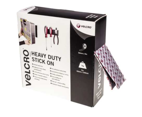 HD Stick Black 50mm x 5m, Make: Velcro
