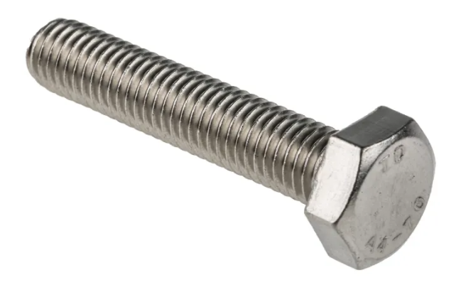 Plain Stainless Steel Hex M10x50mm Bolt (Pack of 25), RS PRO