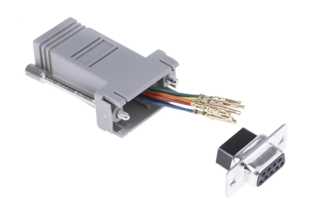 D-sub Adapter Female 9 Way D-Sub to Female RJ45 - RS PRO