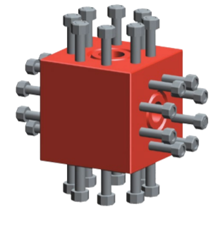 Cross, Studded, 3 1/16in 15k, 5 Way (1) C/W Api Monogram, Inconel 625, Psl3g, Pr2, Matl Class Ee (H2s), Temp: Px