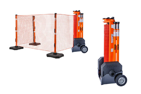 Fast Deployable Net Barrier Cable Safe Wheeled System