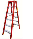 Fibre Glass Double Sided Plastic Top Ladder