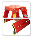 Fibre Glass Double Sided Plastic Top Ladder