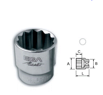 Hexagonal Socket Wrench 30mm, Egamaster Spain