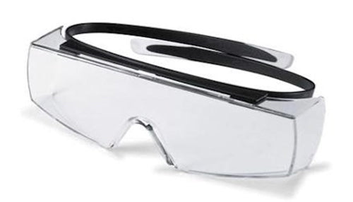 Safety Glass, Super OTG, Clear Lens, Black Frame 9169-080 Uvex