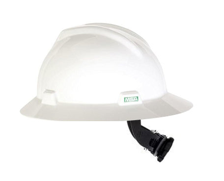 Safety Helmet, V-Gard Cap Full-Brim White 475369 MSA