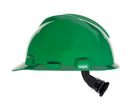 Safety Helmet, V-Gard Cap Half-Brim 475362 Green MSA