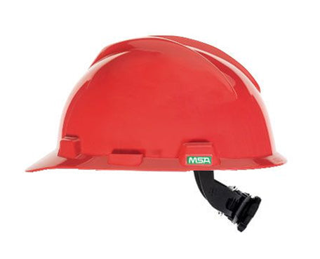 Safety Helmet, V-Gard Cap Half-Brim 475363 Red MSA