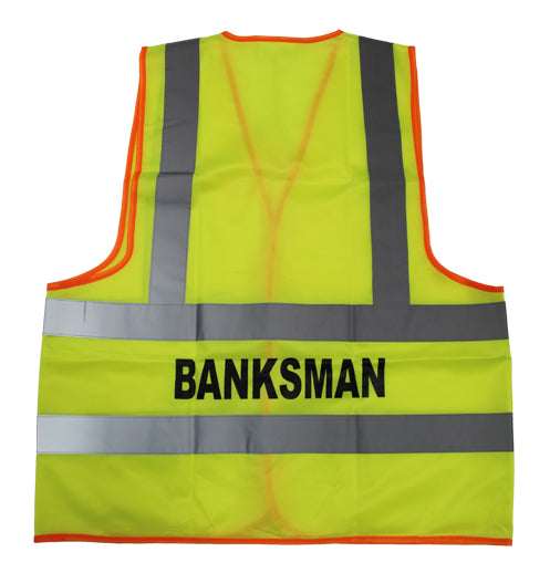 Vest Banksman Yellow-Back View