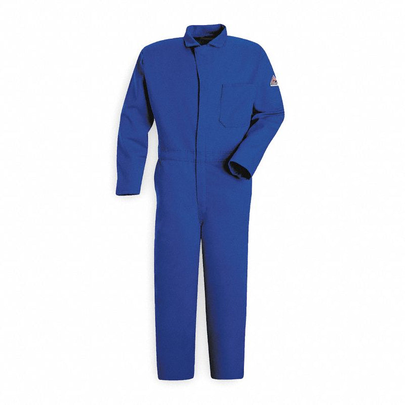 FR Coverall Long Sleeve, Size:40, 100% Cotton, Colour:  Royal Blue, with Company's Logo