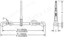 Load Binder, Standard Ratchet Type, Model: L-140, Min-Max Chain Size: 5/16" - 3/8"(8mm-10mm), WLL: 8800lbs