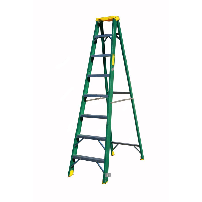 Fibre Glass Double Sided Plastic Top Ladder